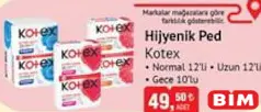 KOTEX HİJYENİK PED ÇEŞİTLERİ